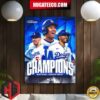 Los Angeles Dodgers Nl West Division Champions 2024 Home Decor Poster Canvas