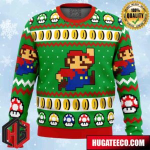 Mario Bros Jump Anime Ape Chirstmas Gifts 2024 Xmas For Family And Friends Ugly Sweater