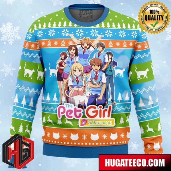 Mashiro And Friends The Pet Girl of Sakurasou Anime Ape Chirstmas Gifts 2024 Xmas For Family And Friends Ugly Sweater