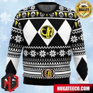 Mighty Morphin Black Ranger Power Rangers Anime Ape Chirstmas Gifts 2024 Xmas For Family And Friends Ugly Sweater