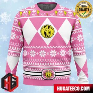 Mighty Morphin Pink Ranger Power Rangers Anime Ape Chirstmas Gifts 2024 Xmas For Family And Friends Ugly Sweater