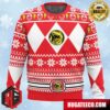 Mighty Morphin White Ranger Power Rangers Anime Ape Chirstmas Gifts 2024 Xmas For Family And Friends Ugly Sweater