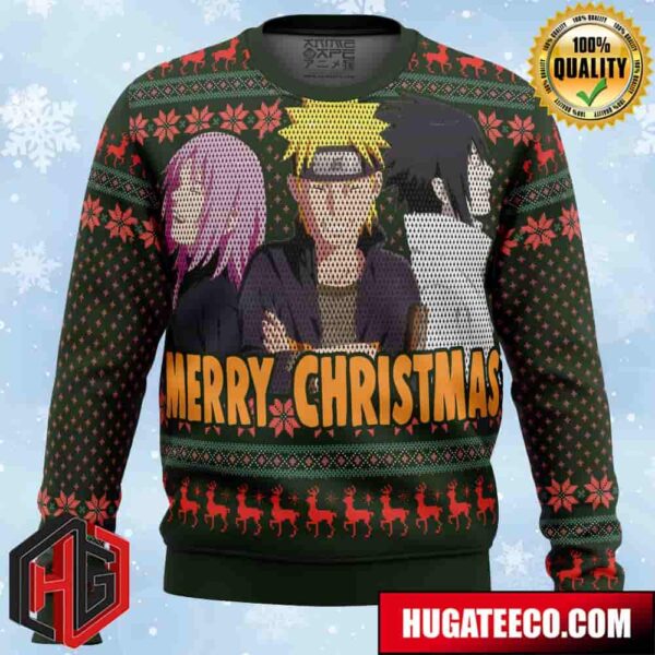 Naruto Squad 7 Anime Ape Chirstmas Gifts 2024 Xmas For Family And Friends Ugly Sweater