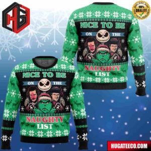 Naughty List Club Pop Culture For Family And Friends Chirstmas Gifts 2024 Xmas Ugly Sweater