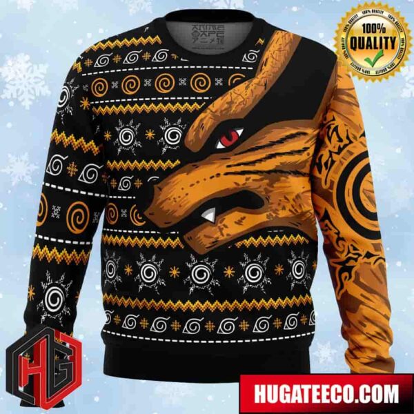 Nine Tails Mode Naruto Christmas Sweater Anime Ape Chirstmas Gifts 2024 Xmas For Family And Friends Ugly Sweater