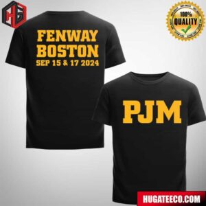 Pearl Jam Dark Matter World Tour With Glen Hansard Merch PJHC Tee In Boston MA At Fenway Park On September 15 And 17 2024 Two Sides T-Shirt