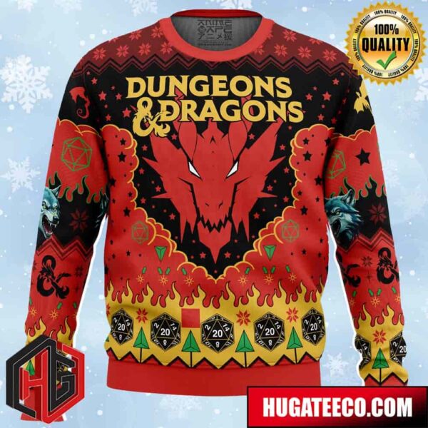 Ruby Dragon Dungeons And Dragons Anime Ape Chirstmas Gifts 2024 Xmas For Family And Friends Ugly Sweater