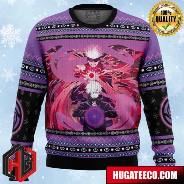 Satoru Gojo Jujutsu Kaisen Anime Ape Chirstmas Gifts 2024 Xmas For Family And Friends Ugly Sweater