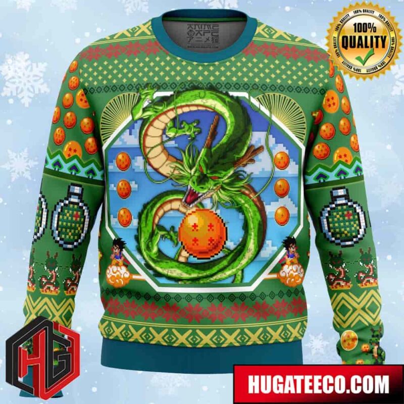 Shenron Dragon Ball Z Anime Ape Chirstmas Gifts 2024 Xmas For Family And Friends Ugly Sweater