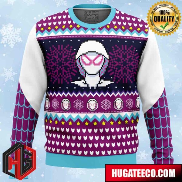 Spider Gwen Spider Verse Spiderman Marvel Anime Ape Chirstmas Gifts 2024 Xmas For Family And Friends Ugly Sweater