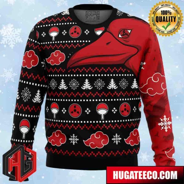 Symbolic Crows Akatsuki Itachi Naruto Anime Ape Chirstmas Gifts 2024 Xmas For Family And Friends Ugly Sweater