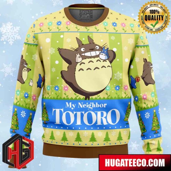 Totoro and Friends My Neighbor Totoro Anime Ape Chirstmas Gifts 2024 Xmas For Family And Friends Ugly Sweater