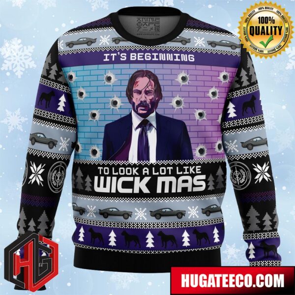 Wick-Mas John Wick Anime Ape Chirstmas Gifts 2024 Xmas For Family And Friends Ugly Sweater