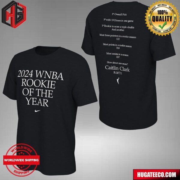 Caitlin Clark Nike Rookie Of The Year 2024 WNBA Two Sides Unisex T-Shirt