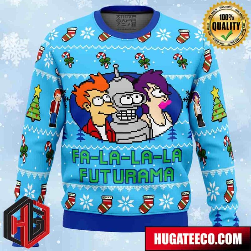 Fa La La La Futurama Anime Ape Chirstmas Gifts 2024 Xmas For Family And Friends Ugly Sweater