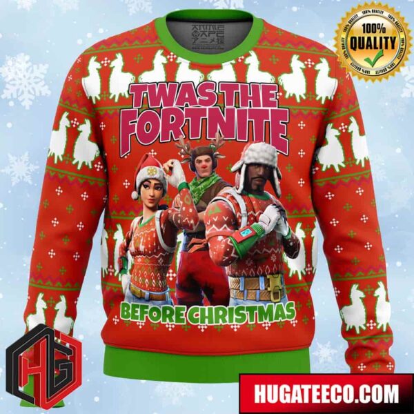 Fortnite Twas Night Anime Ape Chirstmas Gifts 2024 Xmas For Family And Friends Ugly Sweater