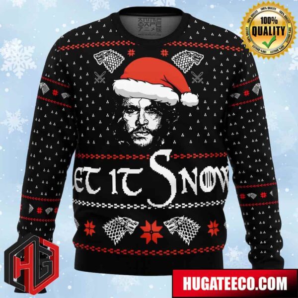 Game of Thrones Let it Snow Anime Ape Chirstmas Gifts 2024 Xmas For Family And Friends Ugly Sweater