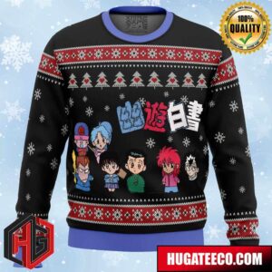 Ghost Fighter YuYu Hakusho Chibis Anime Ape Chirstmas Gifts 2024 Xmas For Family And Friends Ugly Sweater