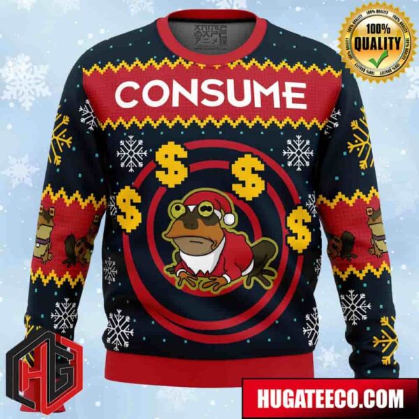 Hypnotoad Consume Futurama Anime Ape Chirstmas Gifts 2024 Xmas For Family And Friends Ugly Sweater