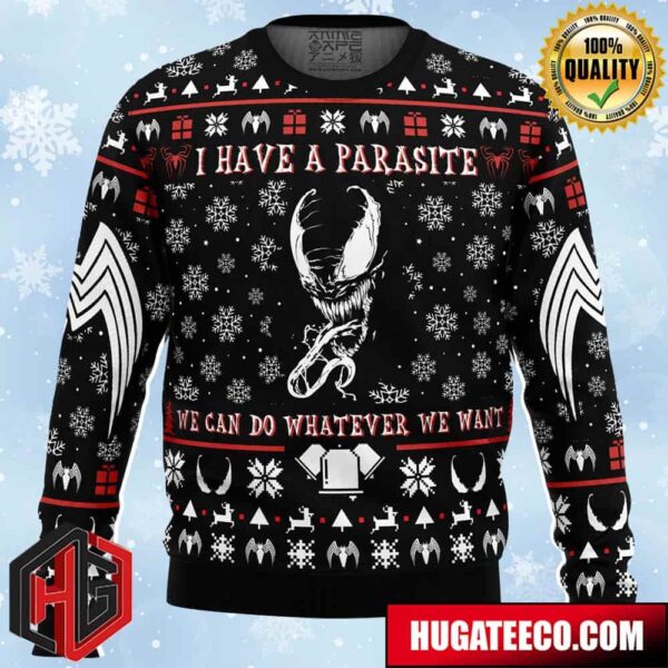 I Have a Parasite We Are Venom Venom Anime Ape Chirstmas Gifts 2024 Xmas For Family And Friends Ugly Sweater