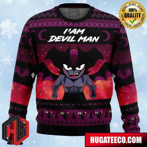 I’am Devilman Devilman Anime Ape Chirstmas Gifts 2024 Xmas For Family And Friends Ugly Sweater