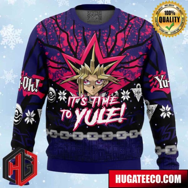 It’s Time To Yule Yugioh Anime Ape Chirstmas Gifts 2024 Xmas For Family And Friends Ugly Sweater