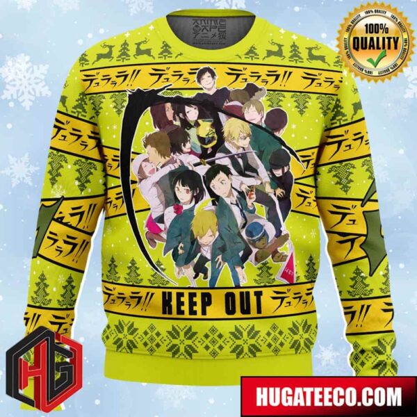 Keep Out Durarara Anime Ape Chirstmas Gifts 2024 Xmas For Family And Friends Ugly Sweater