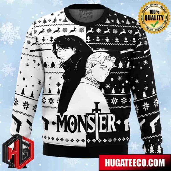 Kenzou And Johan Monster Anime Ape Chirstmas Gifts 2024 Xmas For Family And Friends Ugly Sweater