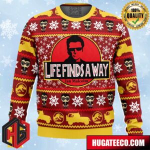 Life Finds A Way Jurassic Park Anime Ape Chirstmas Gifts 2024 Xmas For Family And Friends Ugly Sweater