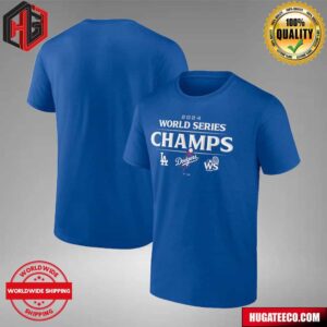 Los Angeles Dodgers Fanatics 2024 World Series Champions Official Logo T-Shirt