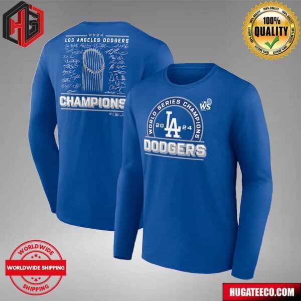 Los Angeles Dodgers Fanatics 2024 World Series Champions Signature Roster Long Sleeve T-Shirt