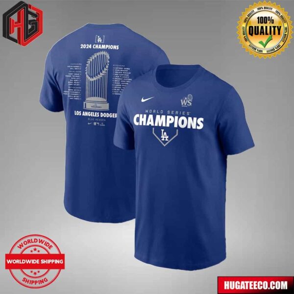 Los Angeles Dodgers Nike 2024 World Series Champions Roster T-Shirt