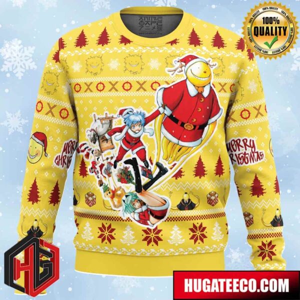 Merry Christmas Assassination Classroom Anime Ape Chirstmas Gifts 2024 Xmas For Family And Friends Ugly Sweater