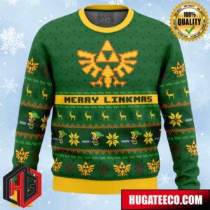 Merry Linkmas The Legend Of Zelda Anime Ape Chirstmas Gifts 2024 Xmas For Family And Friends Ugly Sweater