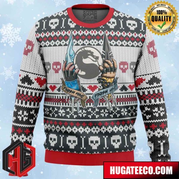 Mortal Kombat Finish Him Anime Ape Chirstmas Gifts 2024 Xmas For Family And Friends Ugly Sweater