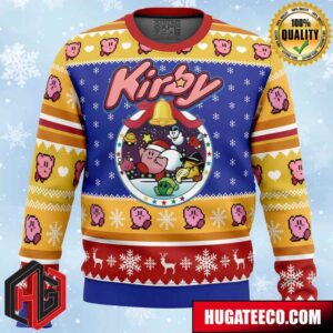 Pink Puff Christmas Kirby Anime Ape Chirstmas Gifts 2024 Xmas For Family And Friends Ugly Sweater