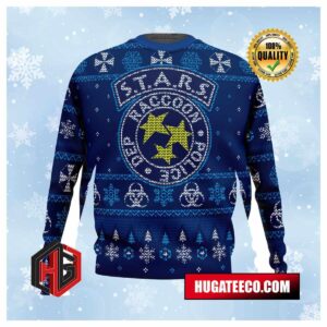 STARS Racoon City Police Resident Evil Anime Ape Chirstmas Gifts 2024 Xmas For Family And Friends Ugly Sweater