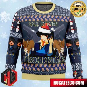 Spike Spiegel Cowboy Bebop Anime Ape Chirstmas Gifts 2024 Xmas For Family And Friends Ugly Sweater