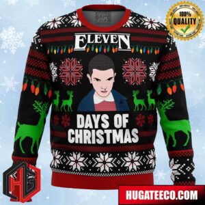 Stranger Things Eleven Days of Xmas Anime Ape Chirstmas Gifts 2024 Xmas For Family And Friends Ugly Sweater