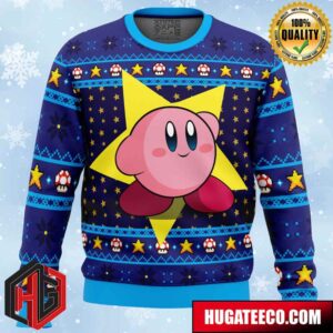 The Pink Hero Kirby’s Dream Land Anime Ape Chirstmas Gifts 2024 Xmas For Family And Friends Ugly Sweater