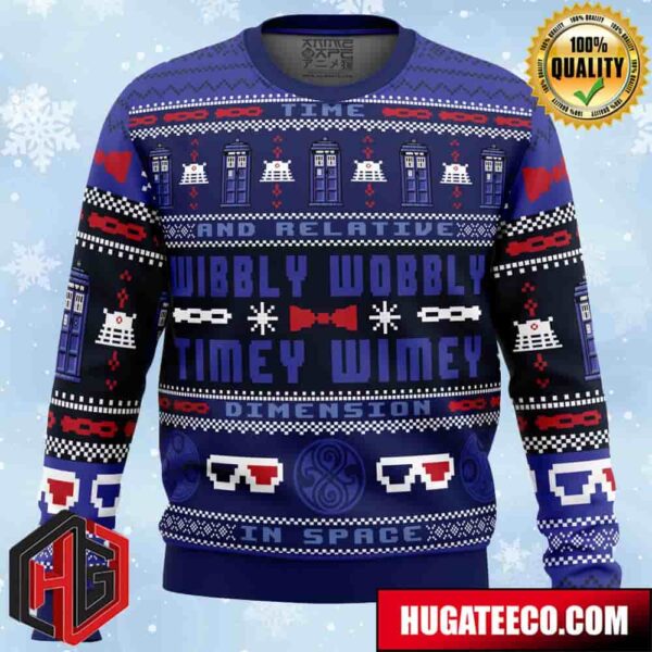 Timey Wimey Doctor Who Anime Ape Chirstmas Gifts 2024 Xmas For Family And Friends Ugly Sweater