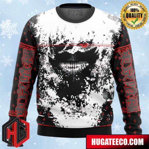 Tokyo Ghoul Kaneki Splatter Anime Ape Chirstmas Gifts 2024 Xmas For Family And Friends Ugly Sweater