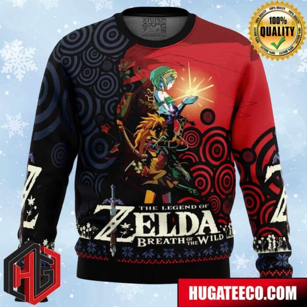 Triforce The Legend Of Zelda Anime Ape Chirstmas Gifts 2024 Xmas For Family And Friends Ugly Sweater