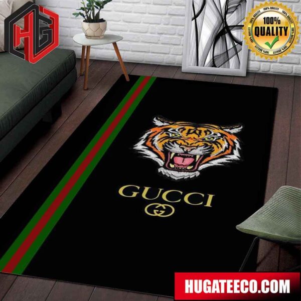 Gucci Rug Carpet With Giant Tiger Head And Traditional Design Fashion And Aggressive Style Home Decor For Bedroom And Living Room