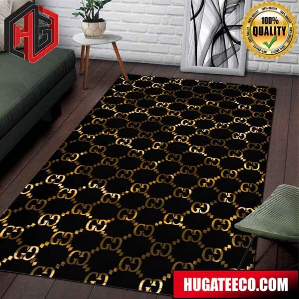 Gucci Rug Carpet With Golden Chain Of Logos Fashion And Luxury Home Decor For Bedroom And Living Room