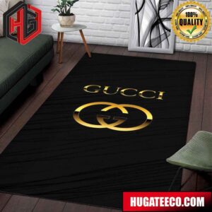 Gucci Rug Carpet With Golden Giant Medallion Logo Luxury And Fashion Home Decor For Bedroom And Living Room