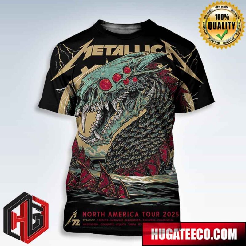 Metallica Merch For First No Repeat Weekend From Mexico City At Estadio DNP Seguros On 9 22 2024 North American Tour All Over Print Shirt
