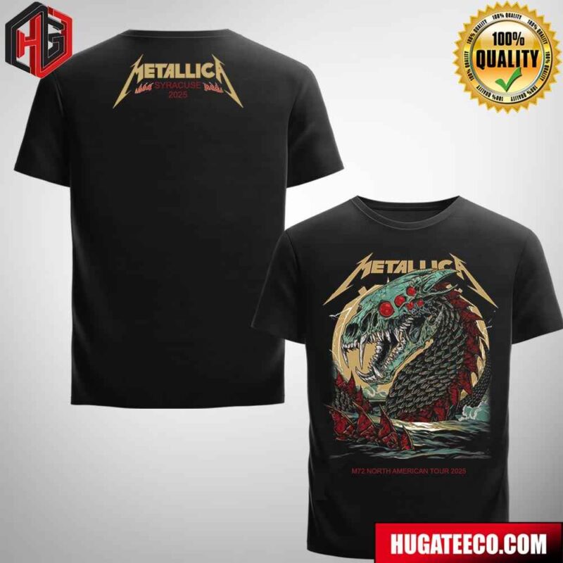 Metallica M72 Syracuse North America Tour 2025 Art Work By Rhys Cooper Two Sides Unisex T-Shirt