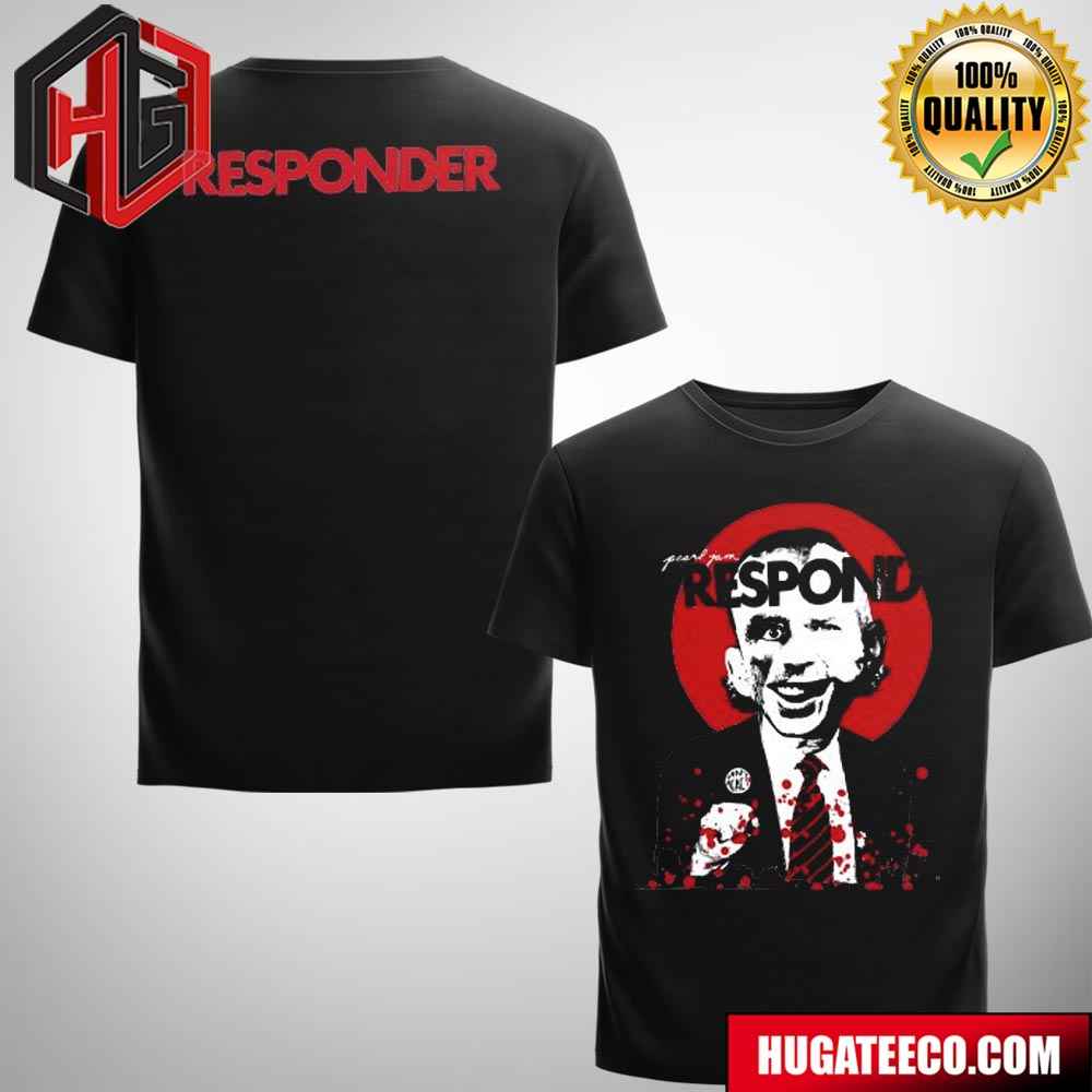 Pearl Jam's Dark Matter Tour Merchandise 2025 Respond Two Sides T-Shirt Pearl Jam's Dark Matter Tour Merchandise 2025 Respond Two Sides T-Shirt
