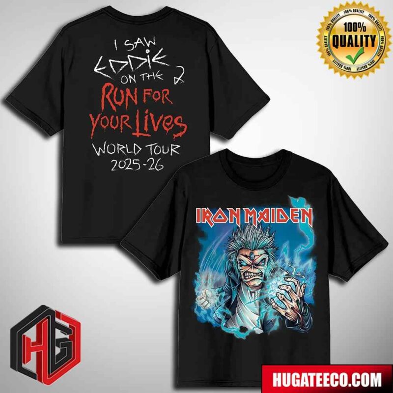 Iron Maiden Run For Your Lives 2025 Tour Kid Merchandise Two Sides T-Shirt
